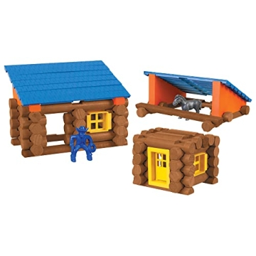 LINCOLN LOGS Oak Creek Lodge 137 Pieces Real Wood