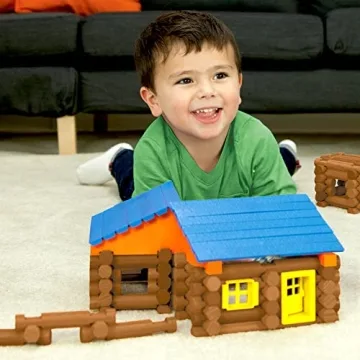 LINCOLN LOGS Oak Creek Lodge 137 Pieces Real Wood