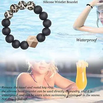 Stylish BIHRTC Beaded Keychain Bracelet for Women