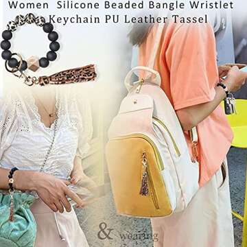 Stylish BIHRTC Beaded Keychain Bracelet for Women