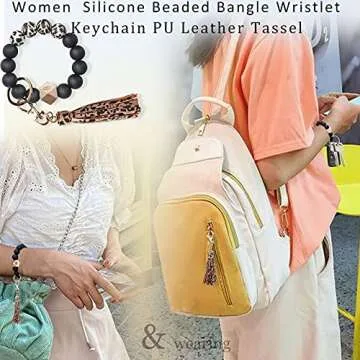 Stylish BIHRTC Beaded Keychain Bracelet for Women