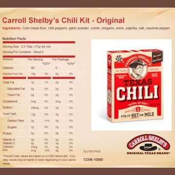 Carroll Shelby's Original Texas Brand Chili Kit - 3.65oz (Pack of 8)