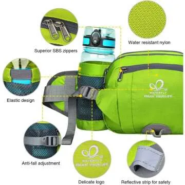 WATERFLY Fanny Pack with 2 Water Bottle Holders