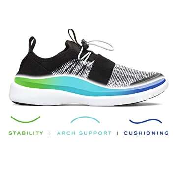 Vionic ALAINA9778.5M Alaina Black White 8.5 M