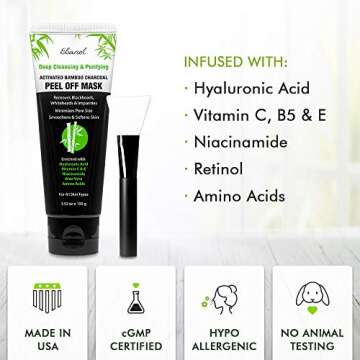 Ebanel Charcoal Peel Off Mask for Deep Cleansing & Purifying