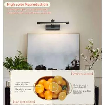 7Degobii Wireless Picture Light for Wall Battery Powered Picture Light with Remote and Timer,12in Gallery Lights Black 3CCT Rechargeable Art Light Adjustable LED Display Lighting