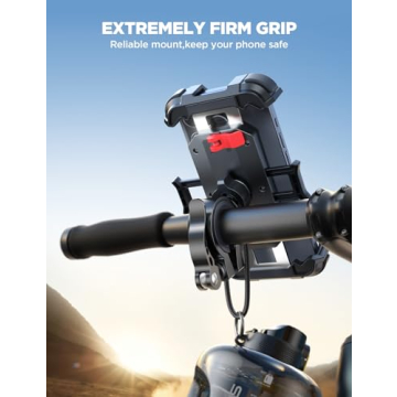 JOYROOM Motorcycle Phone Mount with 360° Rotation Feature