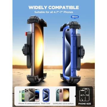 JOYROOM Motorcycle Phone Mount with 360° Rotation Feature