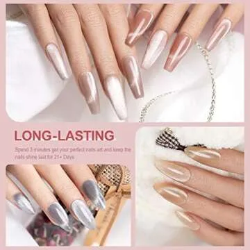 RARJSM Cat Eye Gel Nail Polish Set 6 Colors Velvet Effect