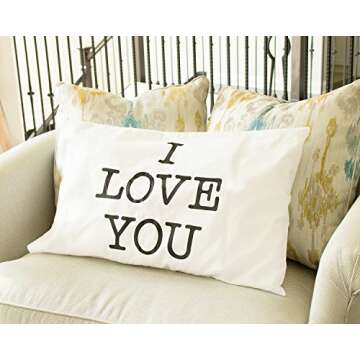 Super Z Outlet I Love You & Love You More Pillowcase Set - Perfect Gift for Couples