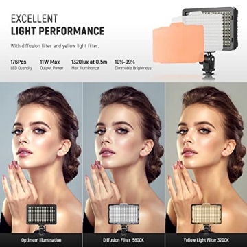 Neewer 176 LED Video Light for DSLR Cameras