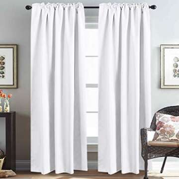 Elegant H.VERSAILTEX Thermal Insulated White Curtains