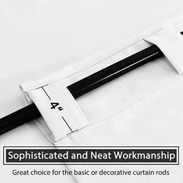 Elegant H.VERSAILTEX Thermal Insulated White Curtains
