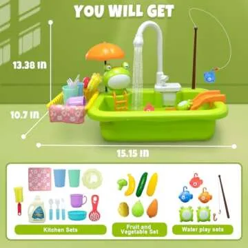 Play Sink with Running Water for Creative Kids Play