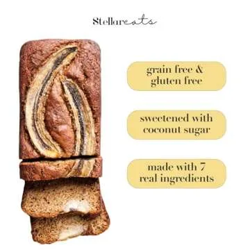 Stellar Eats Grain-Free Baking Mix | Gluten-Free, Dairy-Free, Plant-Based | Fluffy, Moist, & Naturally Sweet | Sweetened with Coconut Sugar | Almond Flour-Based, Paleo-Friendly | Easy-to-Make 1 Loaf or 12 Muffins (Banana Bread + Muffin)