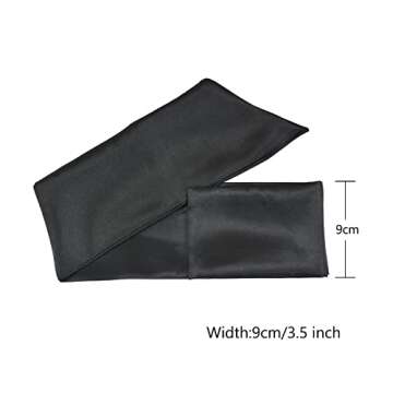 Wig Grip Band Soft Satin Scarf Fashion Headbands for Lace Frontal Wigs Fixing, Makeup, Sports, Yoga, Facial (1 Pcs, Black)