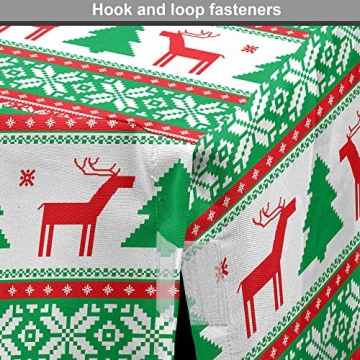 Festive Ambesonne Christmas Dog Crate Cover for Pets