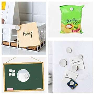 RHINOCATS 60 pcs Small Refrigerator Magnets，Small Magnets for Crafts，Magnets for Nail Clippers，Round Mini Magnets，Tiny Magnet, Multi-Use for Hobbies, Crafts and Science, Tiny Size：5mm x 3mm(DxH)