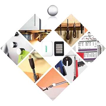 RHINOCATS 60 pcs Small Refrigerator Magnets，Small Magnets for Crafts，Magnets for Nail Clippers，Round Mini Magnets，Tiny Magnet, Multi-Use for Hobbies, Crafts and Science, Tiny Size：5mm x 3mm(DxH)