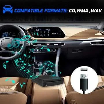 Citreal CD Player for Car via USB - Portable & Easy to Use