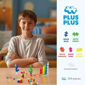 Plus Plus Neon Mix 300 Piece Building Toy for Kids