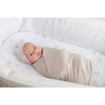 Ely's & Co. Bassinet Sheet Set 2 Pack 100% Jersey Cotton for Baby Girl and Baby Boy - Tan Drawn Star Design