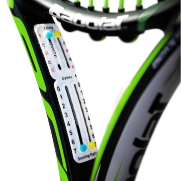 Scoring Right Portable Tennis Racket and Padel Scorekeeper, Easily Mounted Small Score Board to Keep...