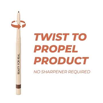 Beauty For Real I-Line 24-7 Waterproof Gel Eyeliner, Whiskey, Golden Brown Bronze, Cruelty Free Blendable Gel Formula for Precision Application, 0.01oz