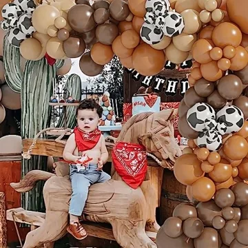 CowBoy CowGirl Party Decorations - 105PCS Balloon Set