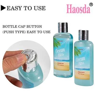 Bath Set for Women - Gift Basket Includes Bubble Bath, Shower Gel, Body & Hand Lotion, Bath Salts and More, Perfect Gifts Set for Home Relaxation (Blue)