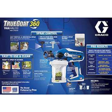 Graco 16Y385 TrueCoat 360 Paint Sprayer - Versatile & Efficient Painting Solution