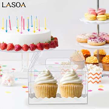LASOA Clear Favor Boxes for Parties and Events