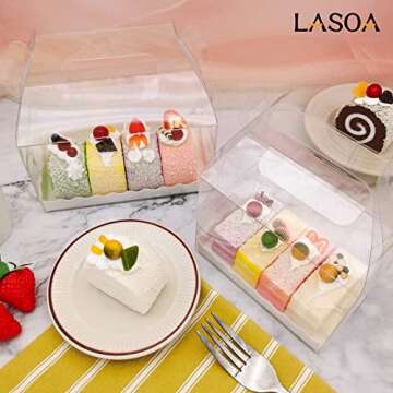 LASOA Clear Favor Boxes for Parties and Events