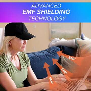 DefenderShield EMF + 5G Radiation Protection Baseball Hat (300Hz-10 GHz)- Universal Adult Size Baseb...