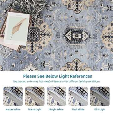 Dripex Vintage Washable Area Rug for Home Décor