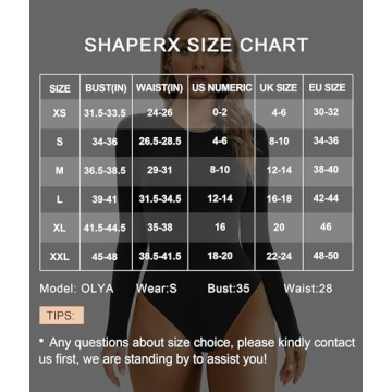 SHAPERX Soft Bodysuit - Fits Every Body Type Effortlessly