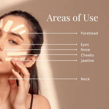 CureTape Beauty Kinesiology Tape | Anti-Wrinkle Face Tape | Face Lift Tape for Toning, Firming & Tightening The Skin | Kinesiology Tape for Face and Sensitive Skin | Soft on The Skin