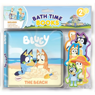 Bluey The Beach Bath Time Books - Fun and Engaging Bath Activity Books for Kids