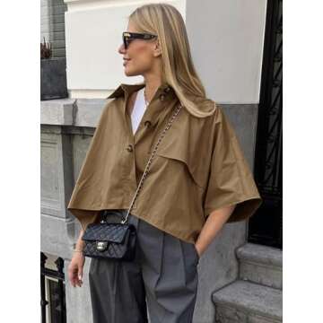 Cicy Bell Oversized Trench Coat for Stylish Women