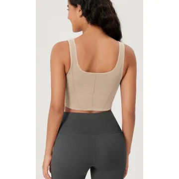 ODODOS Women's Seamless Square Neck Sports Bra - Comfort Unmatched