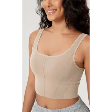 ODODOS Women's Seamless Square Neck Sports Bra - Comfort Unmatched