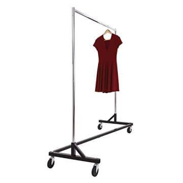 Commercial Garment Rack (Z Rack) - Rolling Clothes Rack, Z Rack With KD Construction With Durable Sq...