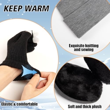 Cosweet 5-Piece Knitted Winter Warmer Set - Stylish & Warm