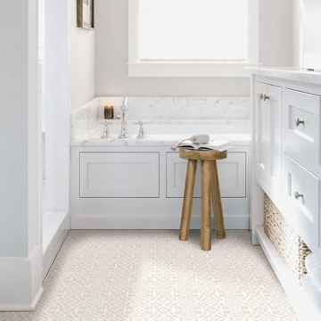 Peel Stick Beige Vinyl Floor Tiles for Easy Renovation