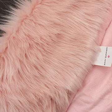 Pink Faux Fur Throw Blanket, Luxury Modern Blush Home Throw Blanket, Super Warm, Fuzzy, Elegant, Fluffy Thick Heavy Decoration Blanket Scarf for Sofa, Couch and Bed, 50''x 60''