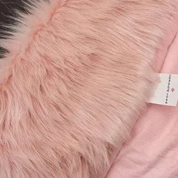 Pink Faux Fur Throw Blanket, Luxury Modern Blush Home Throw Blanket, Super Warm, Fuzzy, Elegant, Fluffy Thick Heavy Decoration Blanket Scarf for Sofa, Couch and Bed, 50''x 60''