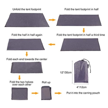 REDCAMP 4-in-1 Waterproof Camping Tent Tarp