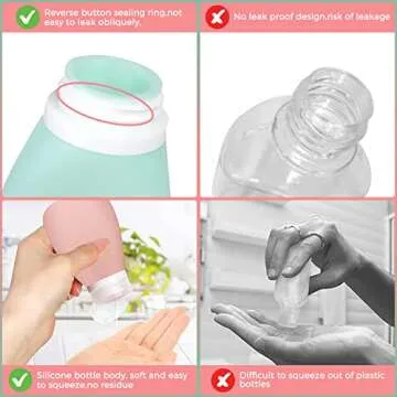 14 Pack Travel Bottles Set - Leak Proof Squeeze Bottles