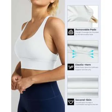 Longline Strappy Sports Bra for Comfortable Workouts