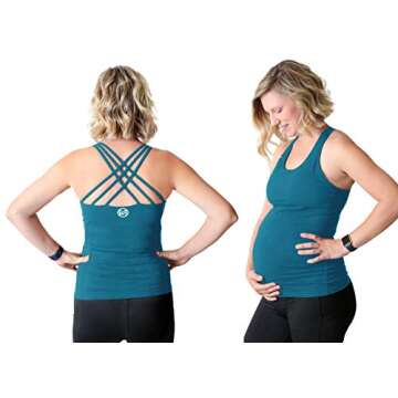 Movemama Maternity Workout Top with Cross Back Detail